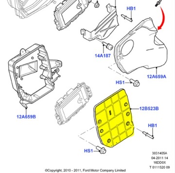 Pokrywa obudowy komputera Ford Focus Mk2 C Max
