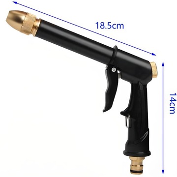 САДОВЫЙ ПИСТОЛЕТ ДЛЯ САДОВОГО ШЛАНГА МЕТАЛЛИЧЕСКИЙ ДОЖДЕВАТЕЛЬ ФУНКЦИИ ЧЕРНЫЙ