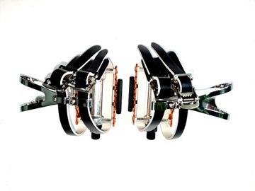 НОВЫЕ ОСТРЫЕ ПЕДАЛИ + ПАЛЬЦЫ + КОЖАНЫЕ РЕМНИ С ДВОЙНЫМИ ПАЛАМИ