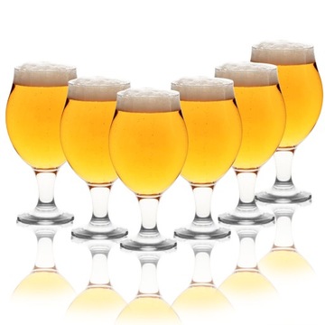 SZKLANKI DO PIWA POKALE NA STOPCE LAGER 570ML 6SZT