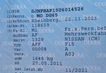 Nissan Juke I SUV 1.6i 117KM 2011 Nissan Juke 1.6 Benzyna Cimatronic Niski Przebieg zarejestrowany 1.6, zdjęcie 30