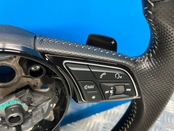 AUDI A4 B9 A5 F5 РУЛЕВОЕ КОЛЕСО КОЖАНЫЕ НАКЛАДКИ S-LINE