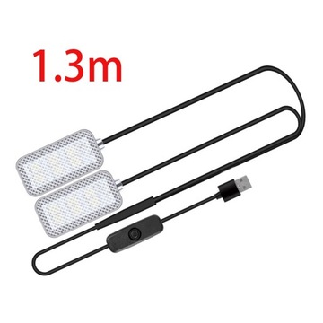 Светодиодные автомобильные фары USB, универсальные водонепроницаемые, с переключателем Ambient Pink 5 В