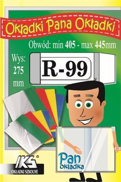 Okładka Przeźroczysta REGULOWANA R99 wys. 275 mm obwód 405-445mm - 1 szt.