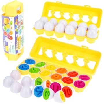 UKŁADANKA MONTESSORI CYFERKI JAJKA SORTER CYFRY