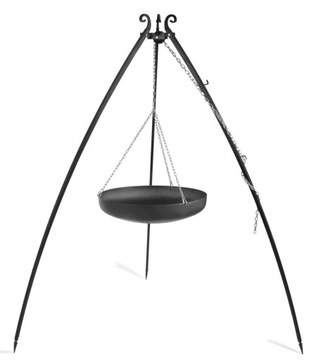 WOK OGRODOWY WISZĄCY TRÓJNÓG OGNISKO GRILL 60 CM