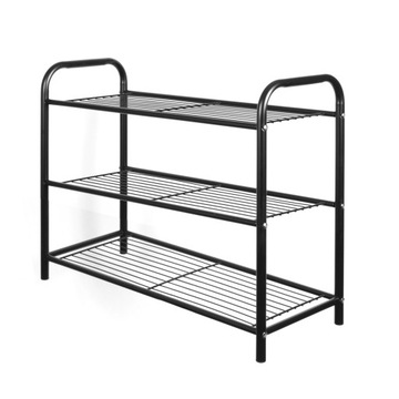 SZAFKA NA BUTY PÓŁKA REGAŁ STOJAK OBUWIE SOLIDNA 3-POZIOMOWA 100% METAL