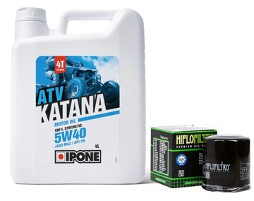 ZESTAW OLEJ IPONE ATV KATANA 4L + FILTR OLEJU QUAD