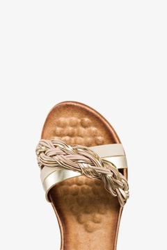 ЛЕГКИЕ ЖЕНСКИЕ САНДАЛИИ НА ПЛОСКОЙ ПОДОШВЕ С BRAIN STRAP НА ЛЕТО размер 39