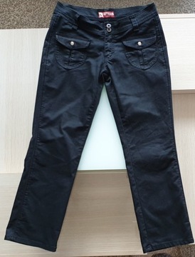 Spodnie jeans czarne używane 40 niski stan