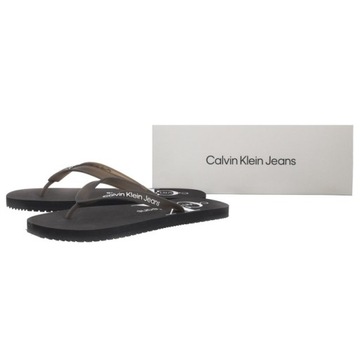 Japonki Męskie Calvin Klein Beach Sandal Monogram TPU Black Czarne