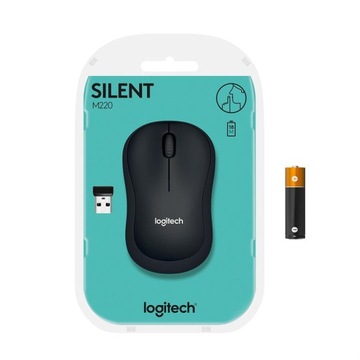 Бесшумная мышь Logitech M220 1000DPI nanoUSB, черная