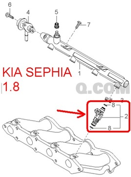 VSTŘIKOVACÍ TRYSKA PALIVA KIA SEPHIA 1.8 1997-1998 0K2A513250