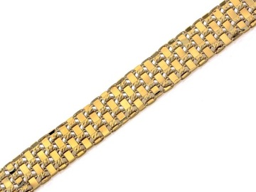 Bransoletka złota 585 szeroka elegancka z ruchomymi elementami r20 14Kt