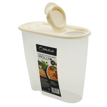 POJEMNIK NA ŻYWNOŚĆ Z MIARKA produkty sypkie 1,5L