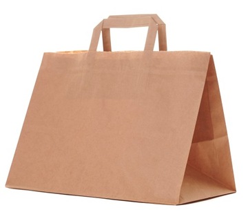 TORBA TOREBKA PAPIEROWA EKO BRĄZ 32x22x25cm 250szt