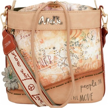 Anekke Peace & Love Flowers – torebka koszyk na ramię i do ręki