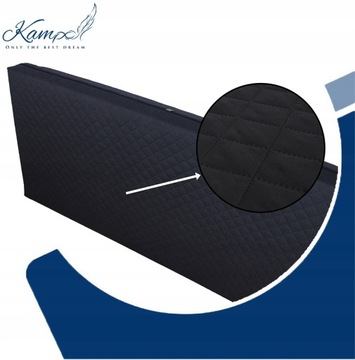 PIKOWANY Pokrowiec na materac 90x200 CZARNY