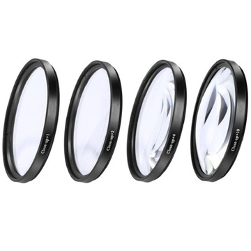 Zestaw filtrów do zbliżeń +1 +2 +4 +10 Zestaw soczewek Akcesoria do filtrów Optyczne 40,5 mm