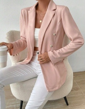 SHEIN MARYNARKA RÓZOWA ELEGANCKA Shein