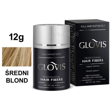 Mikrowłókna GLOVIS 12g Zagęszczanie ŚREDNI BLOND