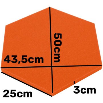 АКУСТИЧЕСКАЯ ПЕНА ШЕСТИУГОЛЬНИК ЗВУКОЗВУЧИВАЮЩИЙ МАТ Шестиугольная панель 3 см для репетиционной комнаты