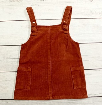Primark śliczna sztruksowa sukieneczka 6-9m/74cm idealna