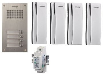 domofon commax 4 rodzinny DR-4UM 4x unifon dp-ss