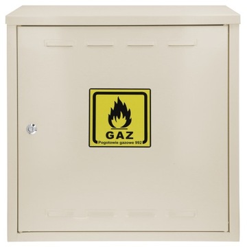 SZAFKA GAZOWA 140x140x30 BEŻOWA BEZ PLECÓW