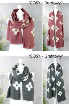 СТИЛЬНЫЙ ВЕСЕННИЙ ДЛИННЫЙ ШАРФ теплый шарф шарф с ЦВЕТАМИ КАЧЕСТВЕННЫЙ ХЛОПОК