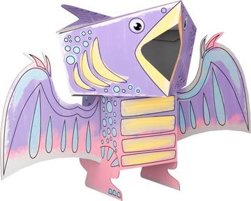 Kolorowanka Przestrzenna 3D dinozaur Pterodaktyl