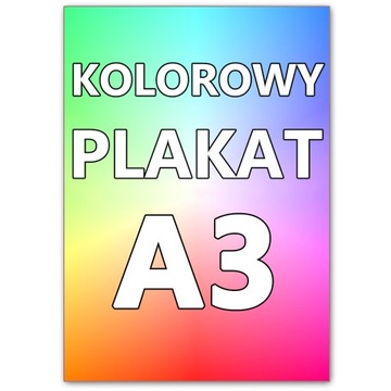 Plakat A3 druk kolorowy - 280 g/m2