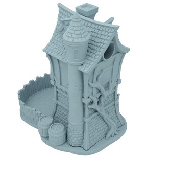 Средневековая большая башня для игральных костей - Башня для игральных костей Светло-серый