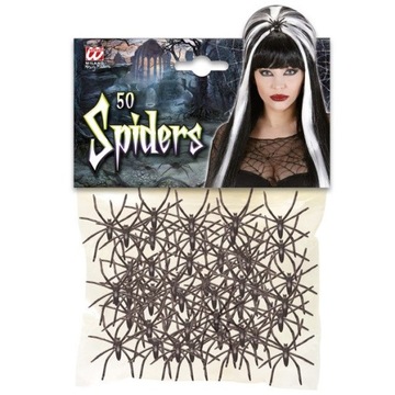 ZESTAW SZTUCZNYCH PAJĄKÓW 50 SZT HALLOWEEN