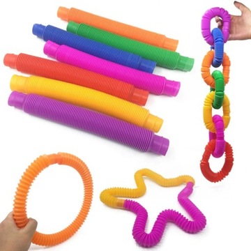 RURKI POP TUBE RURY TUBY SENSORYCZNE DUŻY ! ZESTAW