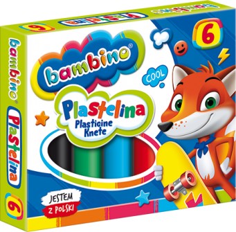Plastelina bambino zestaw 6 kolorów Majewski