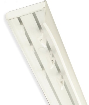 Szyna sufitowa PCV dwutorowa 130 cm kpl + OSŁONA