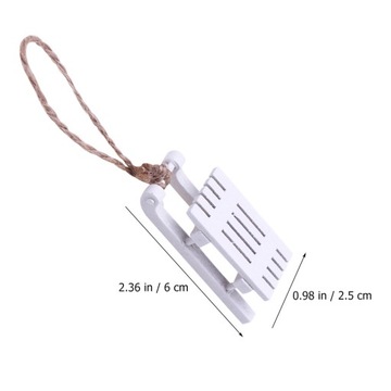 КАНТРИ ДЕКОР РОЖДЕСТВЕНСКИЕ Сани, БЕЛЫЕ 6Х2,5Х1,7СМ ШТ.