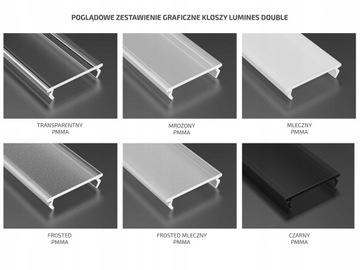 CZARNY KLOSZ DOUBLE LED 2M DUAL SILEDA DILEDA SUBLI ZATI GEMI