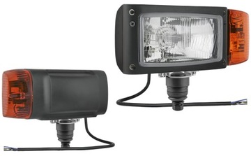 Reflektor przedni H4 24V z kierunkowskazem przewód