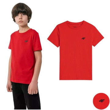 KOSZULKA CHŁOPIĘCA 4F T-SHIRT BAWEŁNA 134