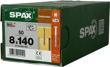 Саморезы для деревянных конструкций 8 x 140 мм SPAX A`50