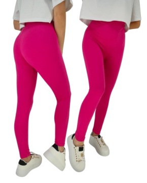 Legginsy DAMSKIE długie BAMBUSOWE Getry Wysoki Stan KRYJĄCE