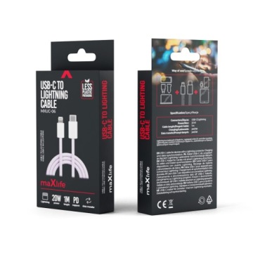 Maxlife MXUC-06 для зарядки и передачи данных, USB-C - Lightning