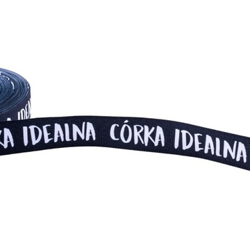 Taśma rypsowa 30MM CÓRKA IDEALNA 1MB czarna 2365