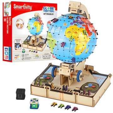 INTERAKTYWNY GLOBUS - MECHANICZNE PUZZLE 3D SMARTIVITY