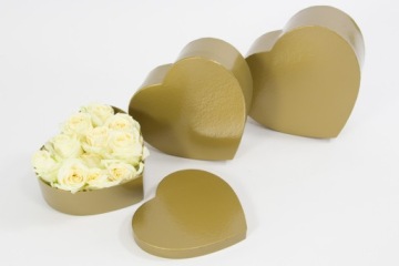 Подарочная коробка Flowerbox 12x12 см золото