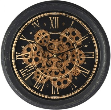 Zegar ścienny Home Styling Collection czarny, złoty 37cm