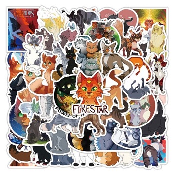 100 PCS wojownicy koty książki Anime gra dekoracy