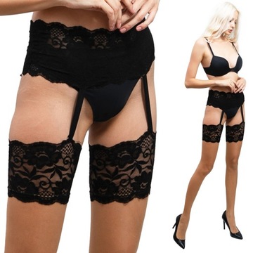 STRIPPANTY sexi POŃCZOCHY podwiązki i pas KORONKA